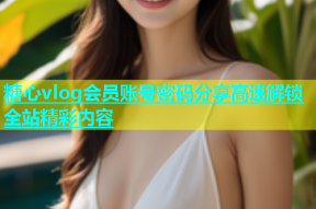 糖心vlog会员账号密码分享高速解锁全站精彩内容
