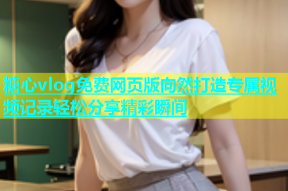 糖心vlog免费网页版向然打造专属视频记录轻松分享精彩瞬间