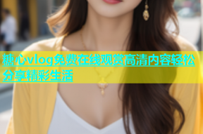 糖心vlog免费在线观赏高清内容轻松分享精彩生活